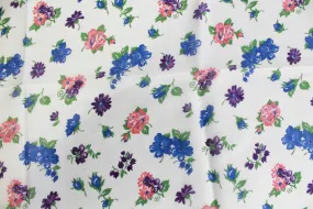 1940s Sheer Floral Print Cotton Fabric, 10 Yards