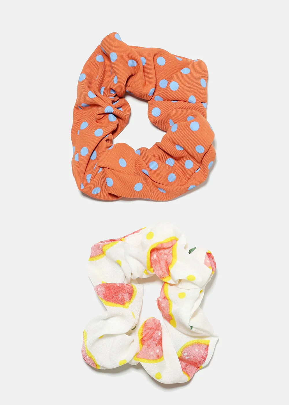 2 Piece Printed Scrunchie Set