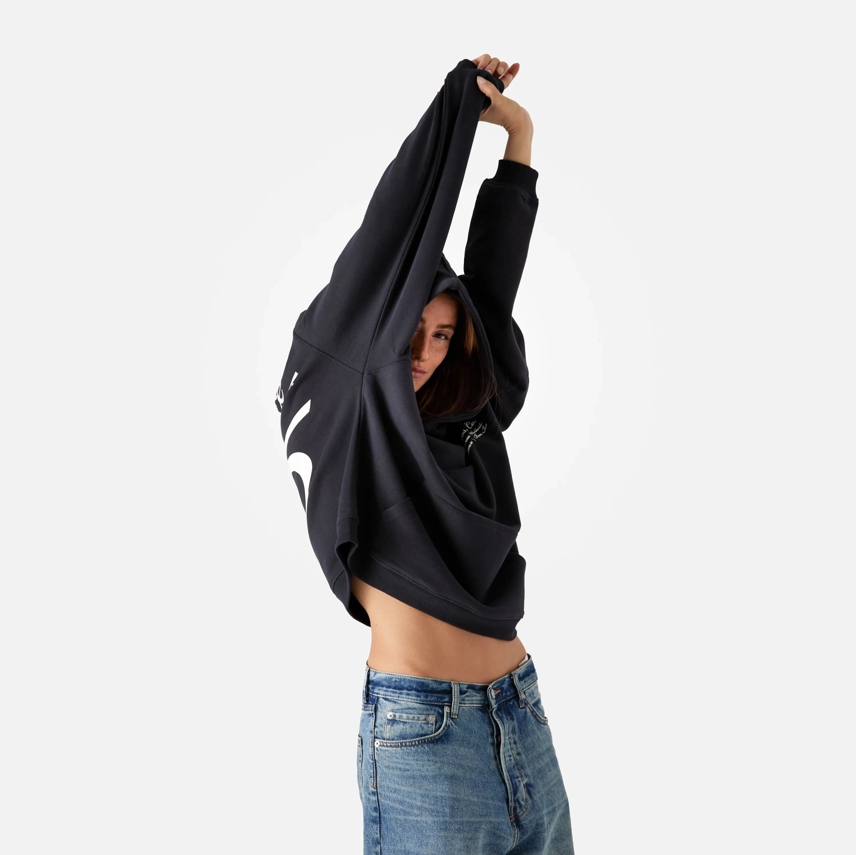 5135 Navy Oversized Hoodie