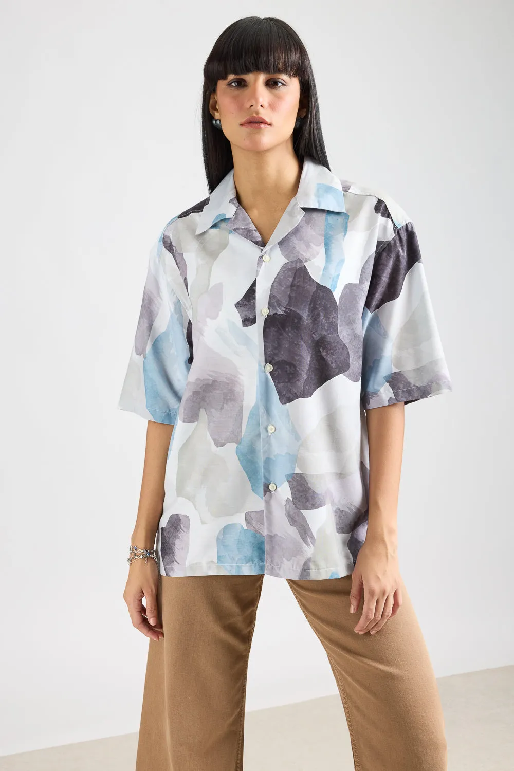 Abstract Printed Women's Shirt