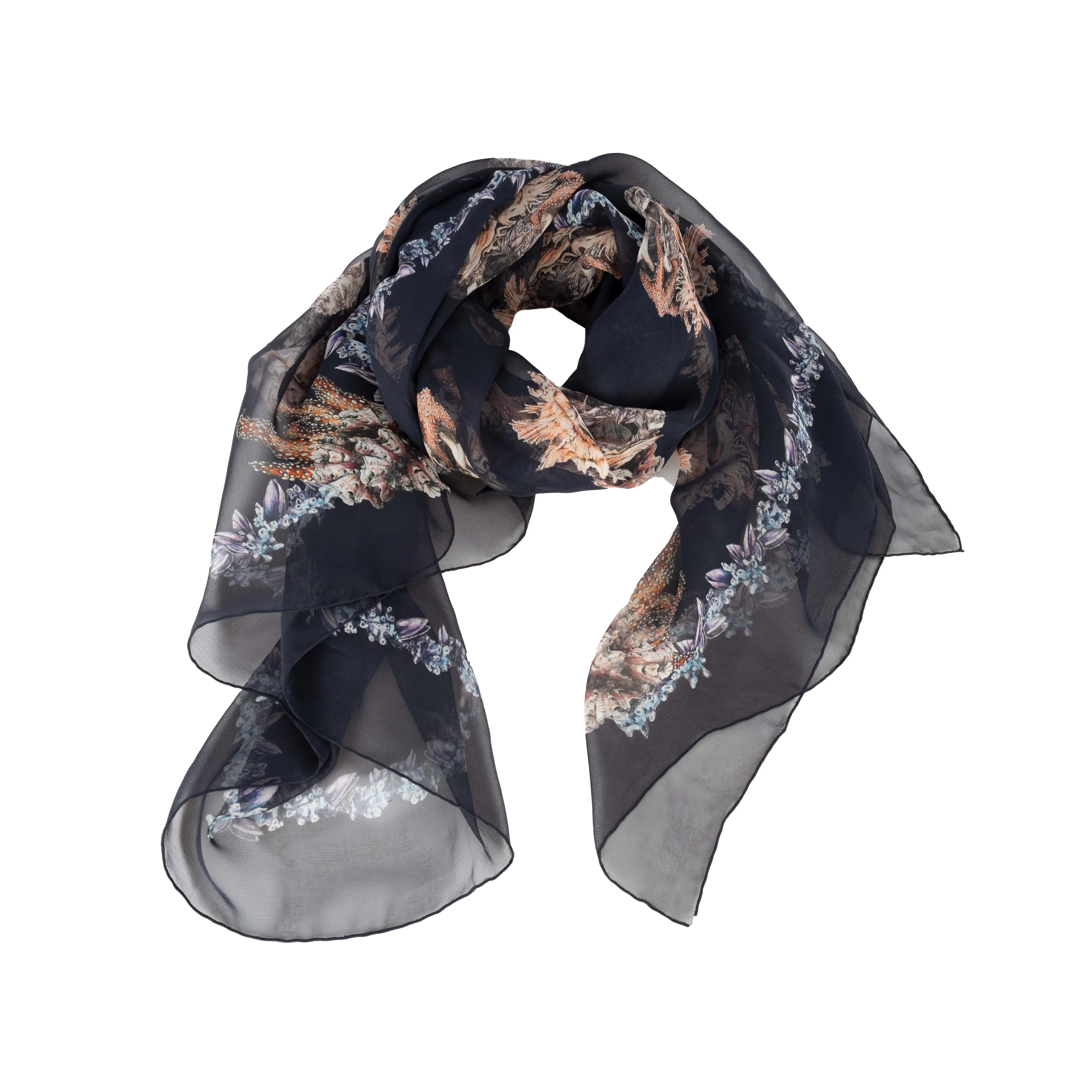 Alexander McQueen Sheer Skull Scarf - '20s