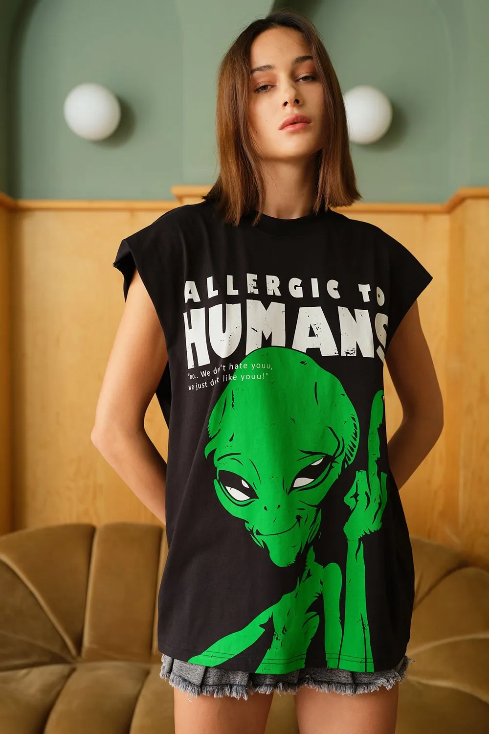 Allergic To Humans Oversized Tank