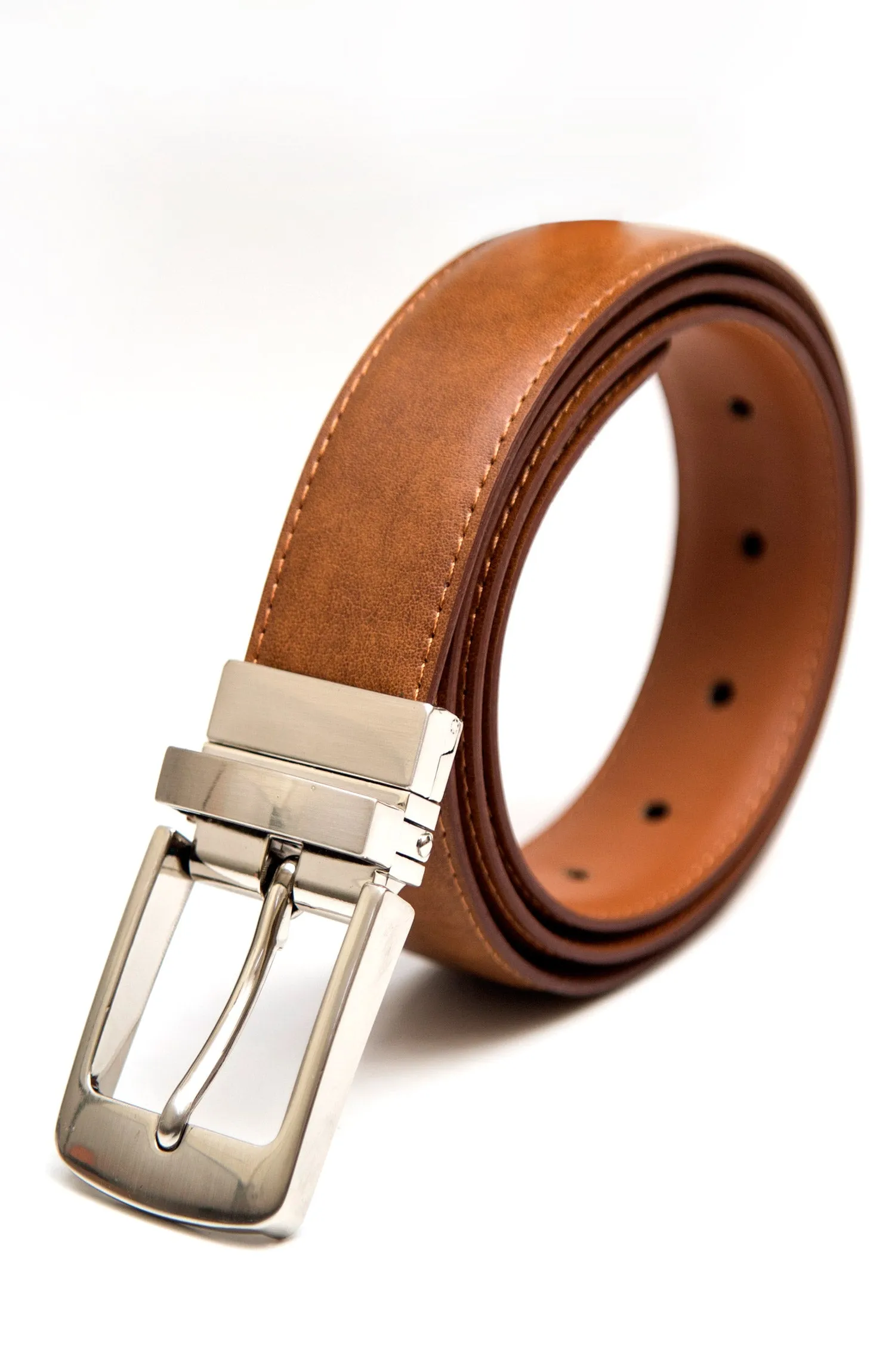 Almond Tan Suede Reversible Belt