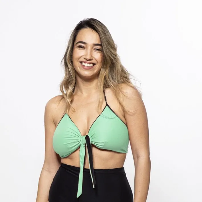 Anna - Reversible Bikini top    Green & Black