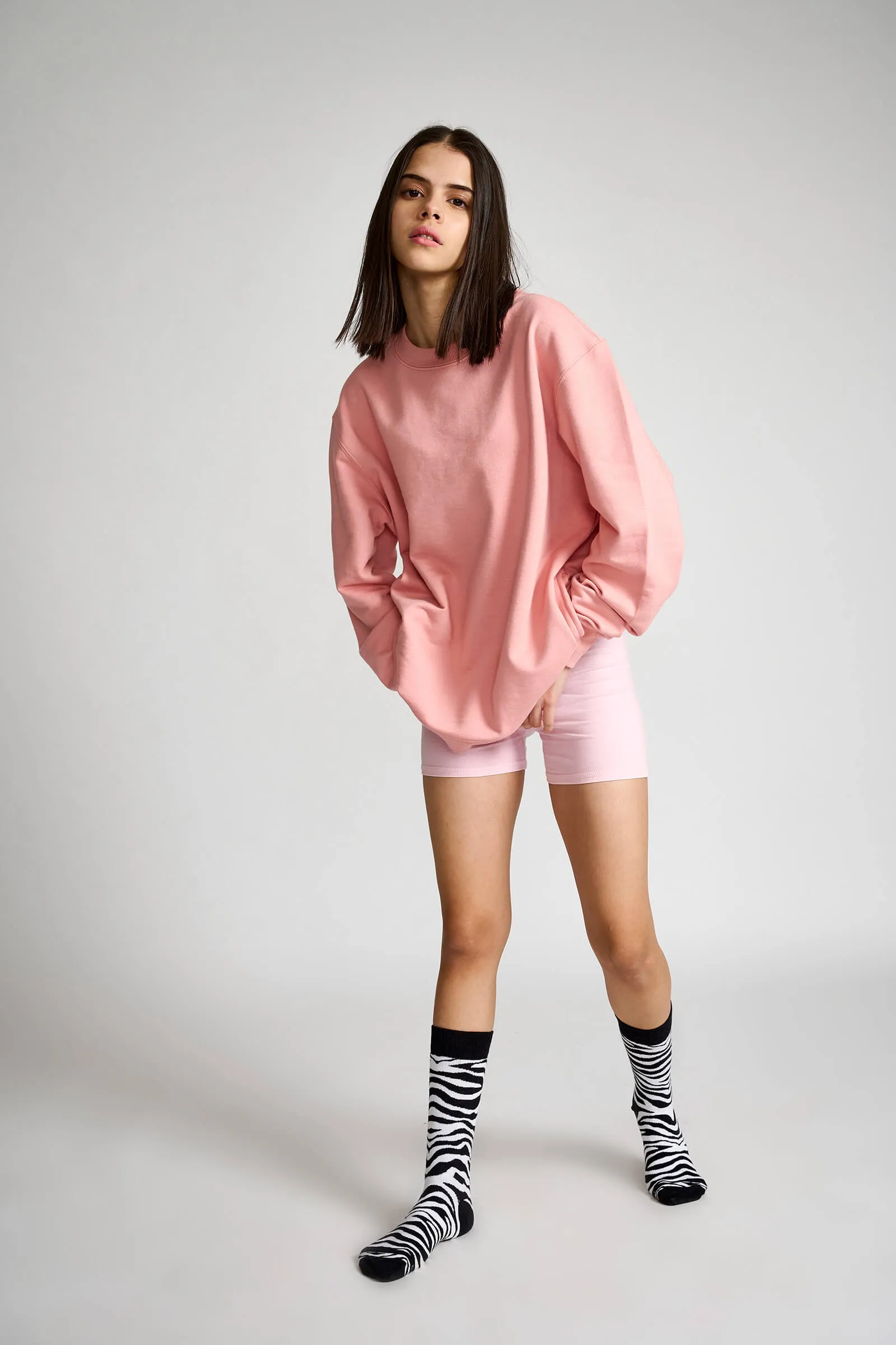 Basic Peach Oversized Heavyweight Sweatshirt