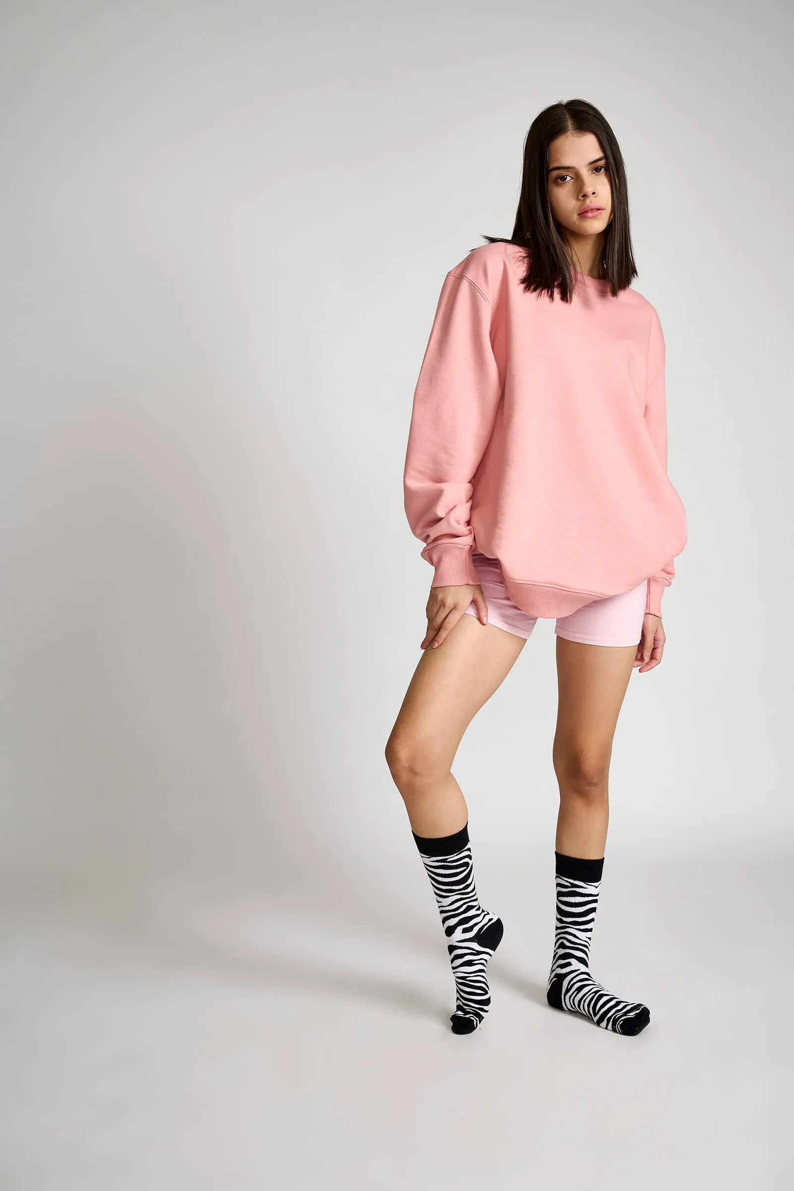 Basic Peach Oversized Heavyweight Sweatshirt