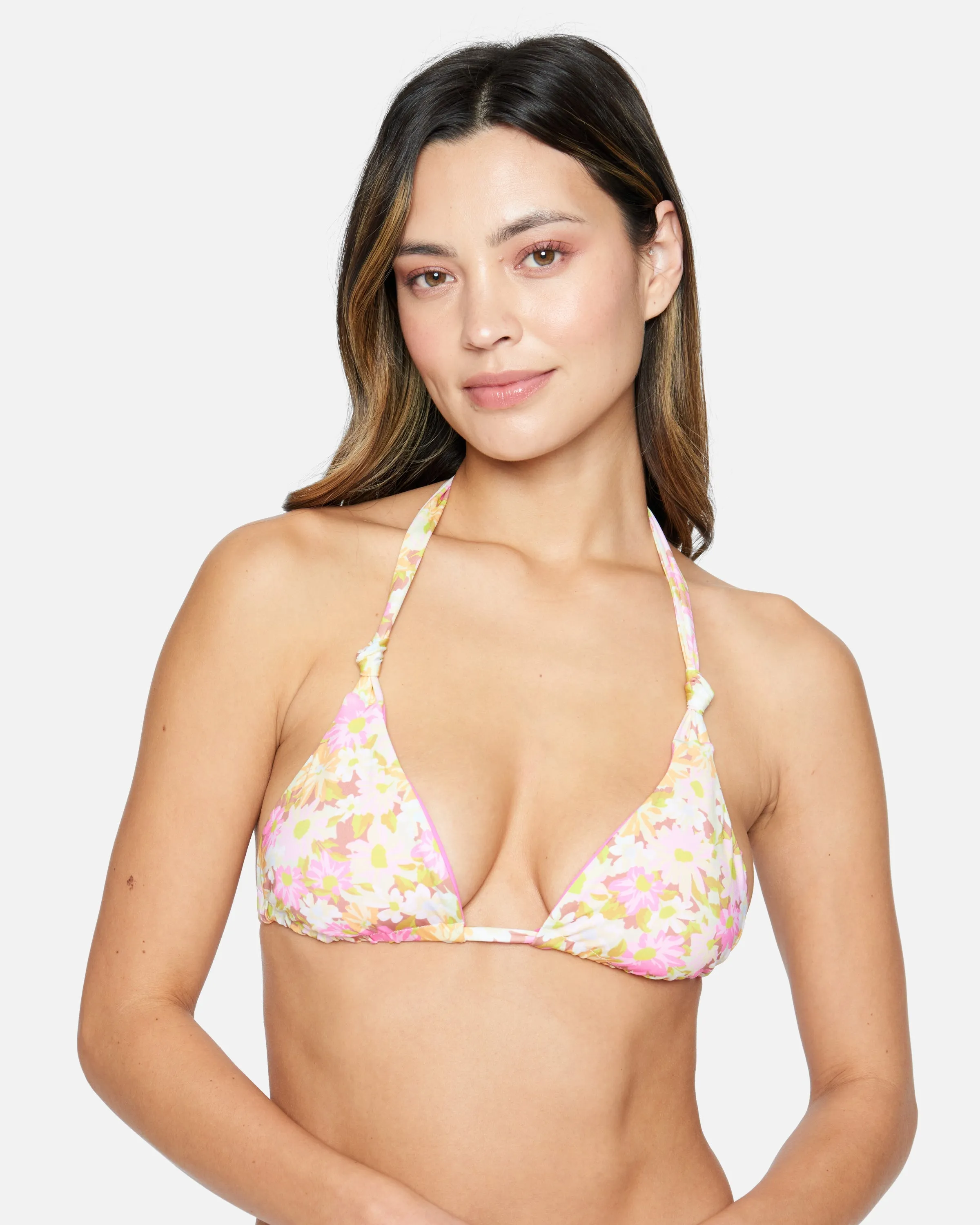 Beach Bloom Reversible Soft Tie Tri Top