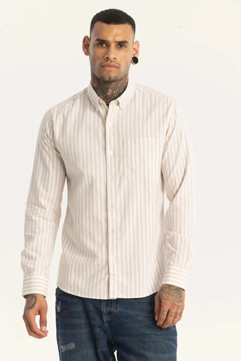 Beige Oxford Stripes shirt