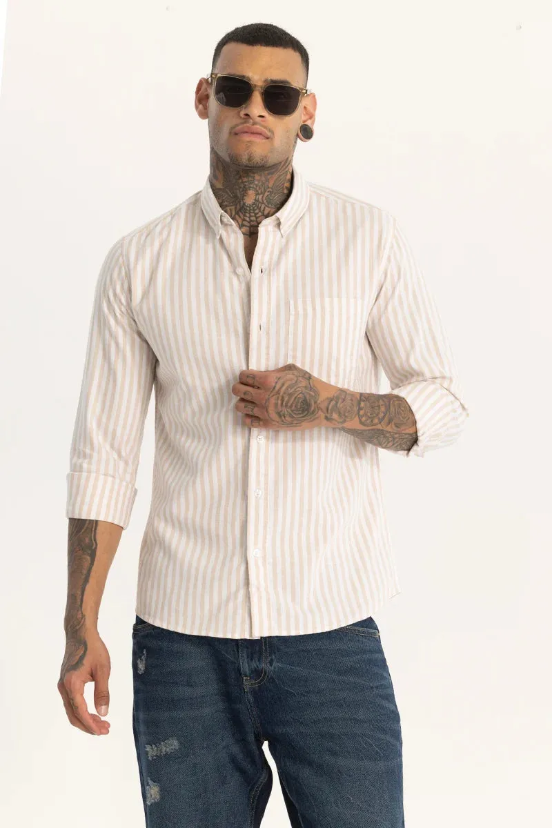 Beige Oxford Stripes shirt