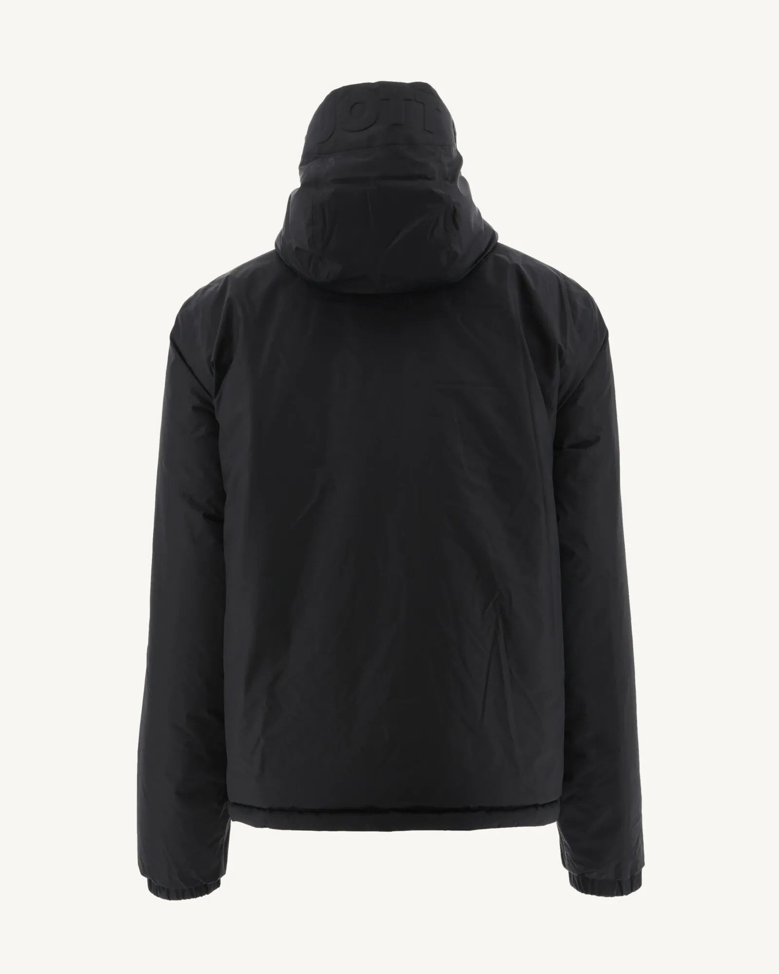 Black Bergen reversible hooded puffer jacket