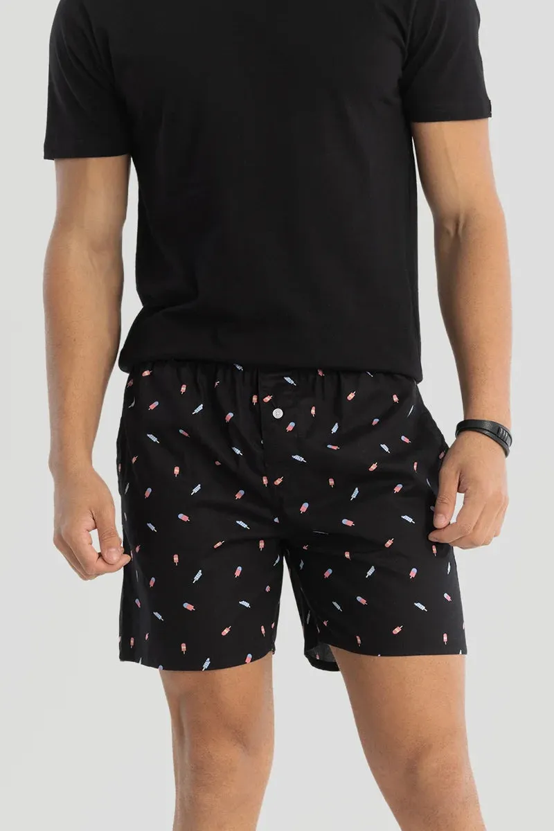 Black Printed Boxers