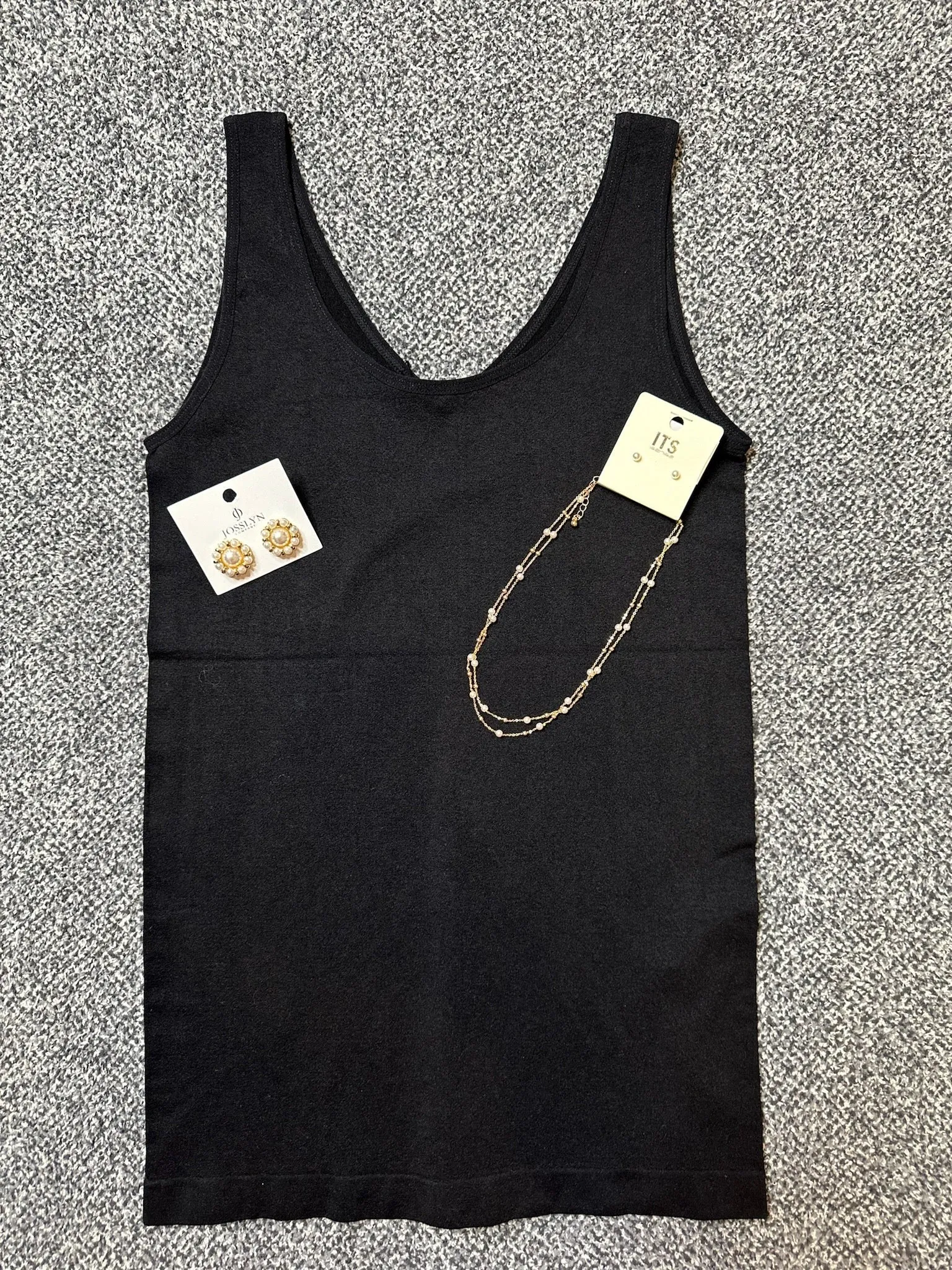 Black Reversible Seamless Tank