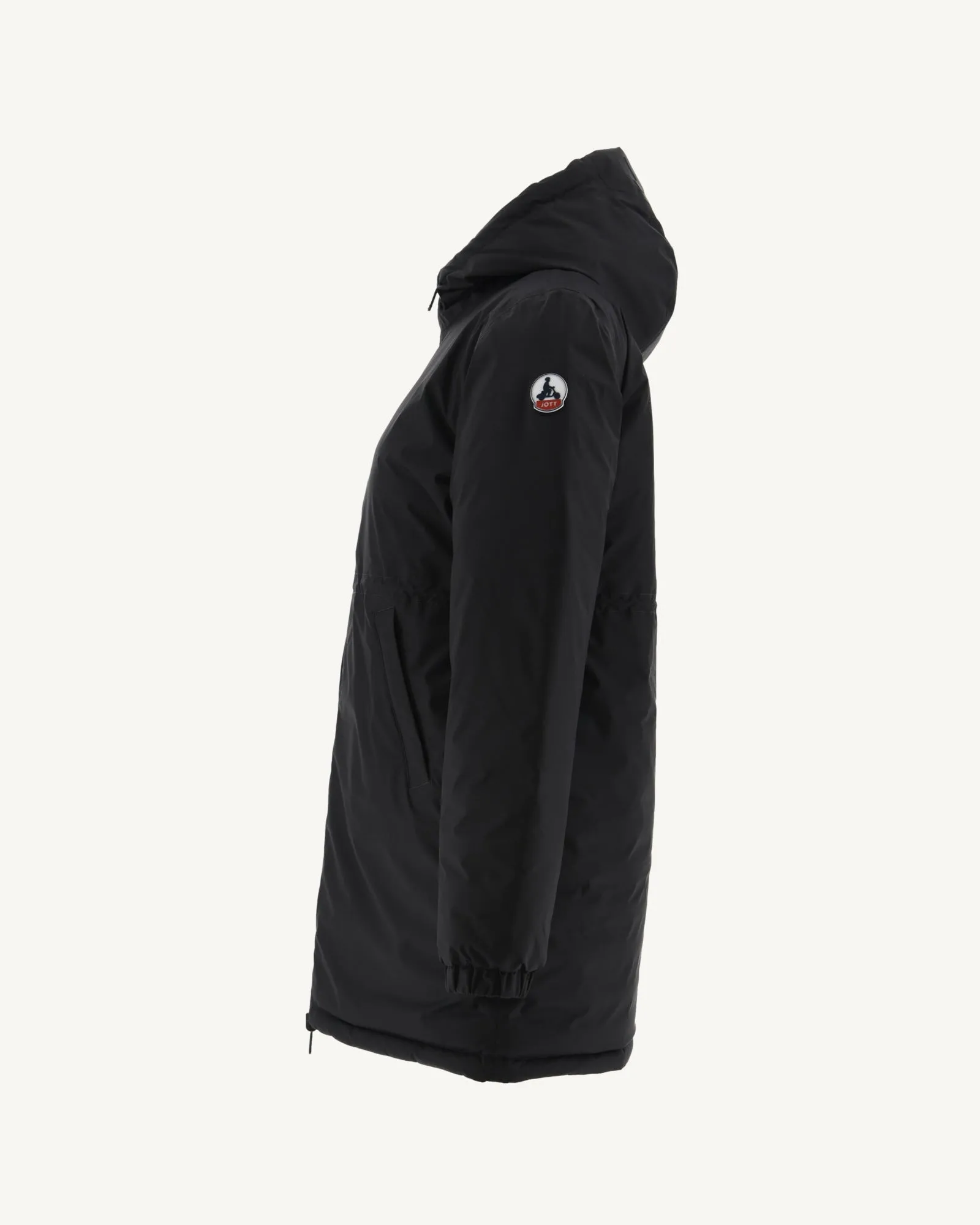 Black Roma long reversible puffer jacket