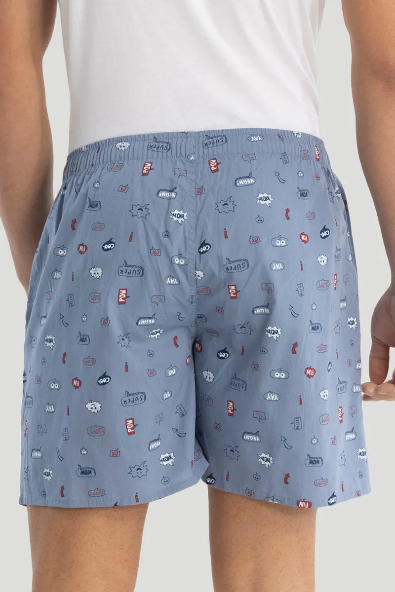 Blue Printed Boxers