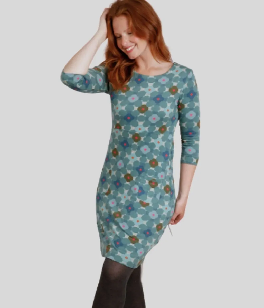 Blue Starshine Printed Pocket Dress