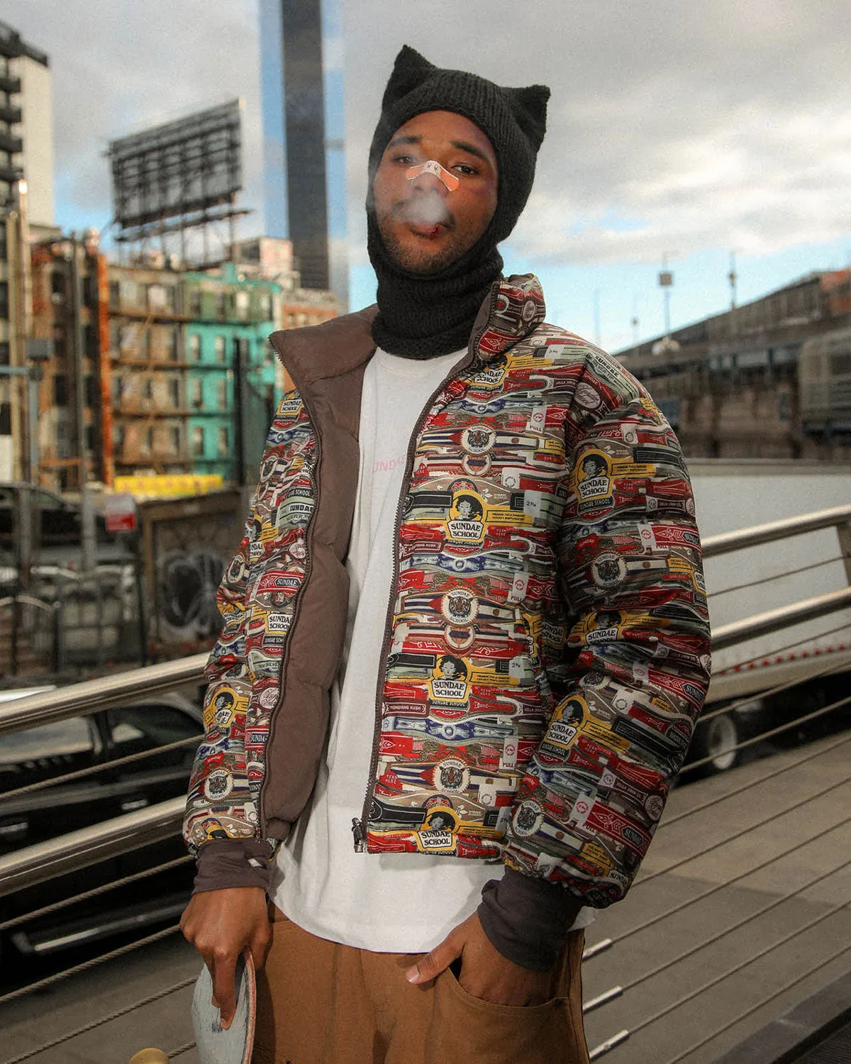 Blunt Wrapped Puffer Jacket (Reversible)