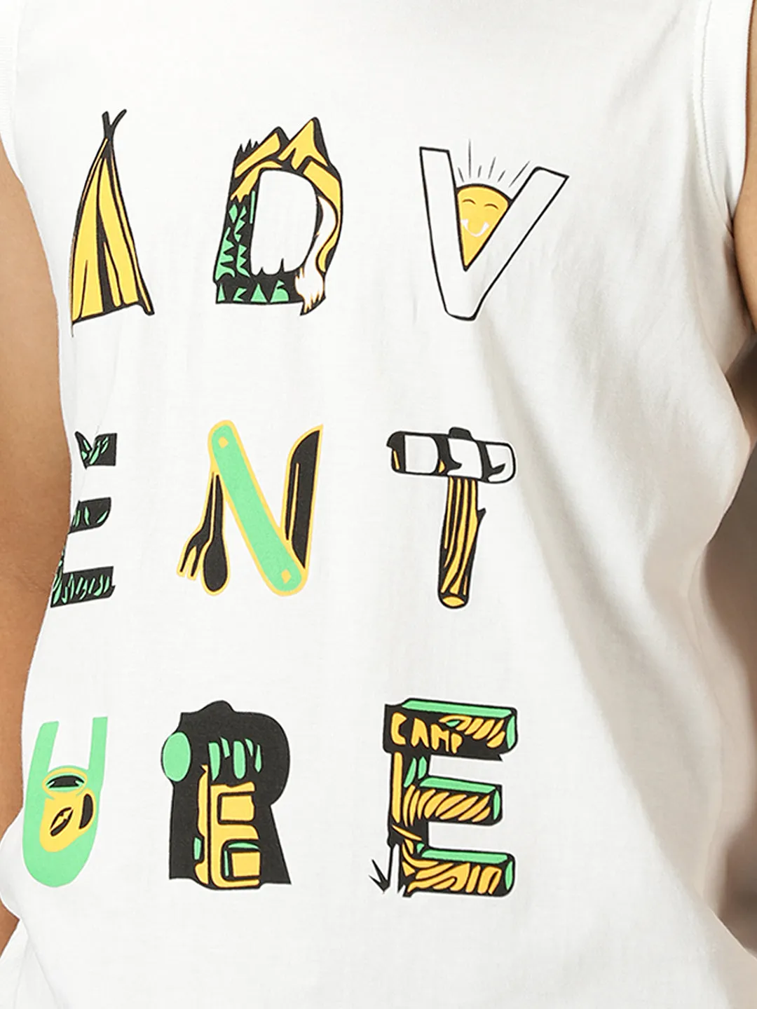 Boys Printed Sleeveless Tee