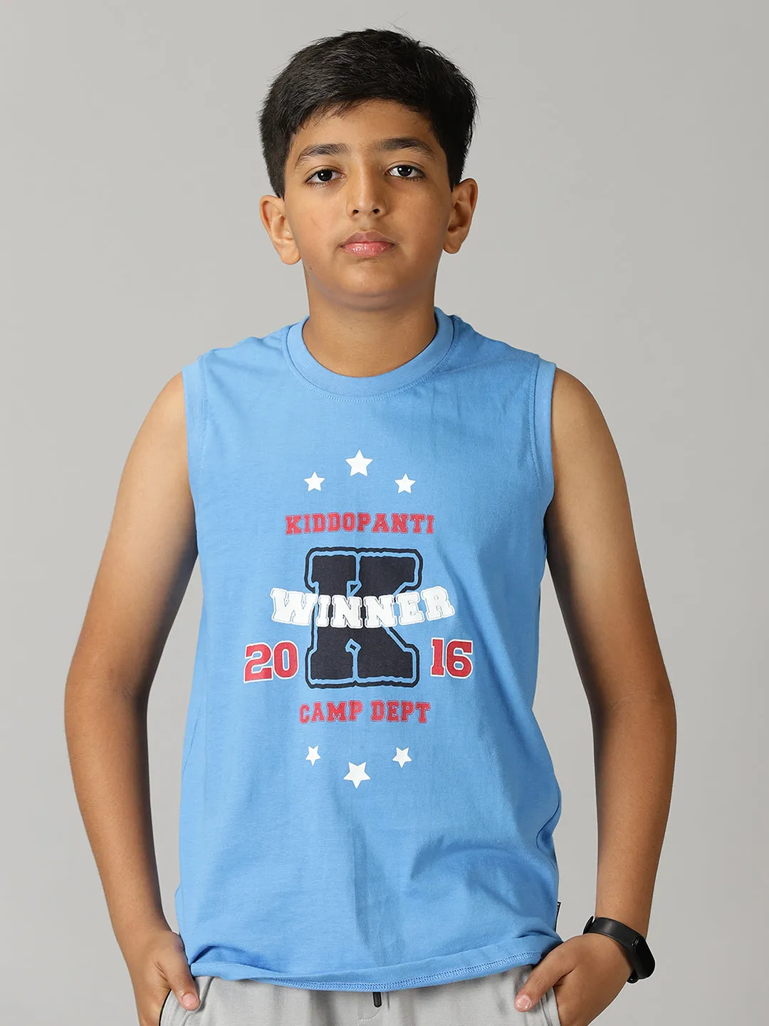 Boys Printed Sleeveless Tee