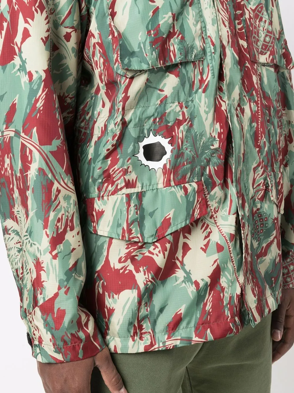 Camouflage-Print Shirt Jacket