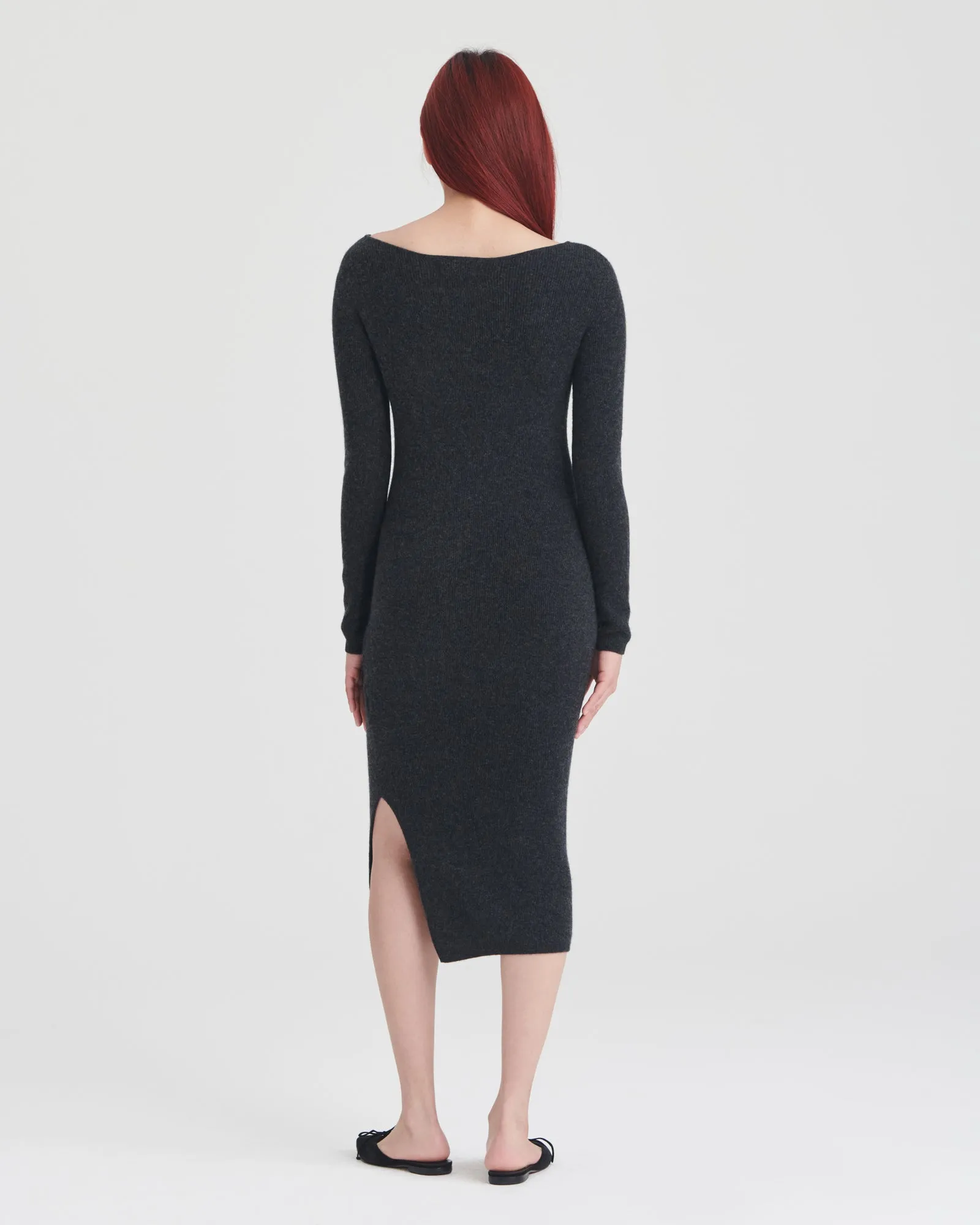 Cashmere Cut Out Reversible Midi Dress