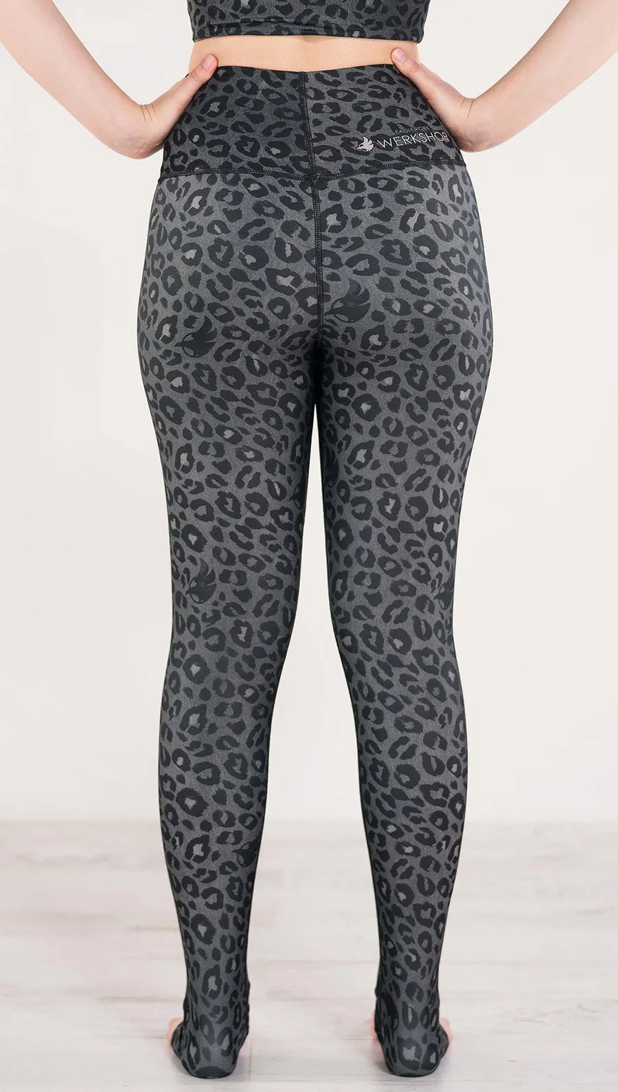 Charcoal Leopard - Reversible Leggings