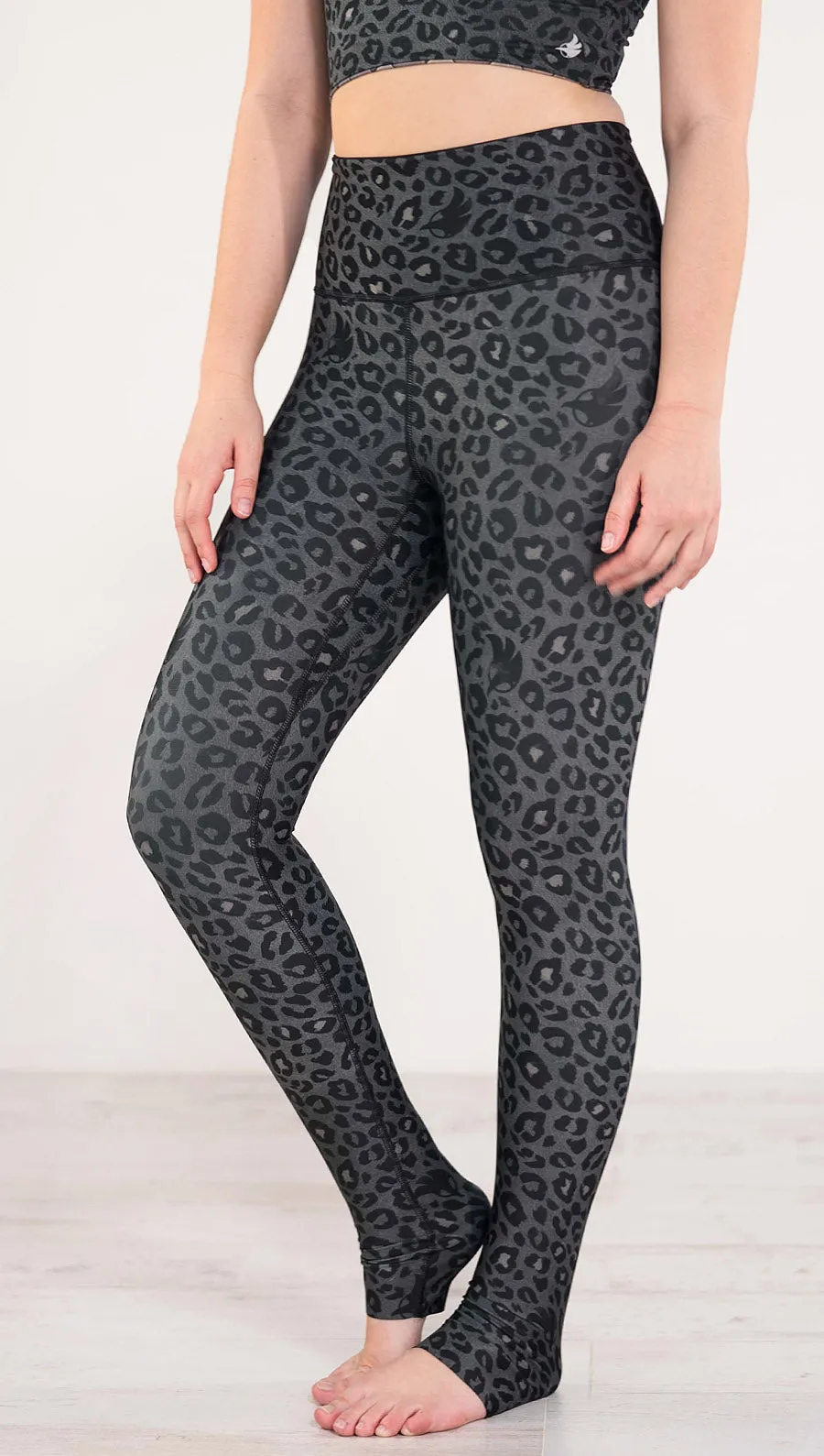 Charcoal Leopard - Reversible Leggings