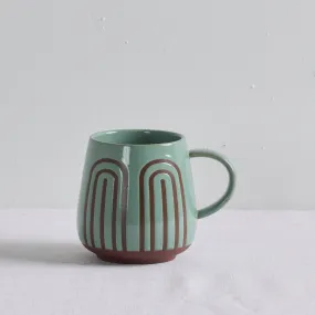 Cherie Patterned Mug - Mint - Large