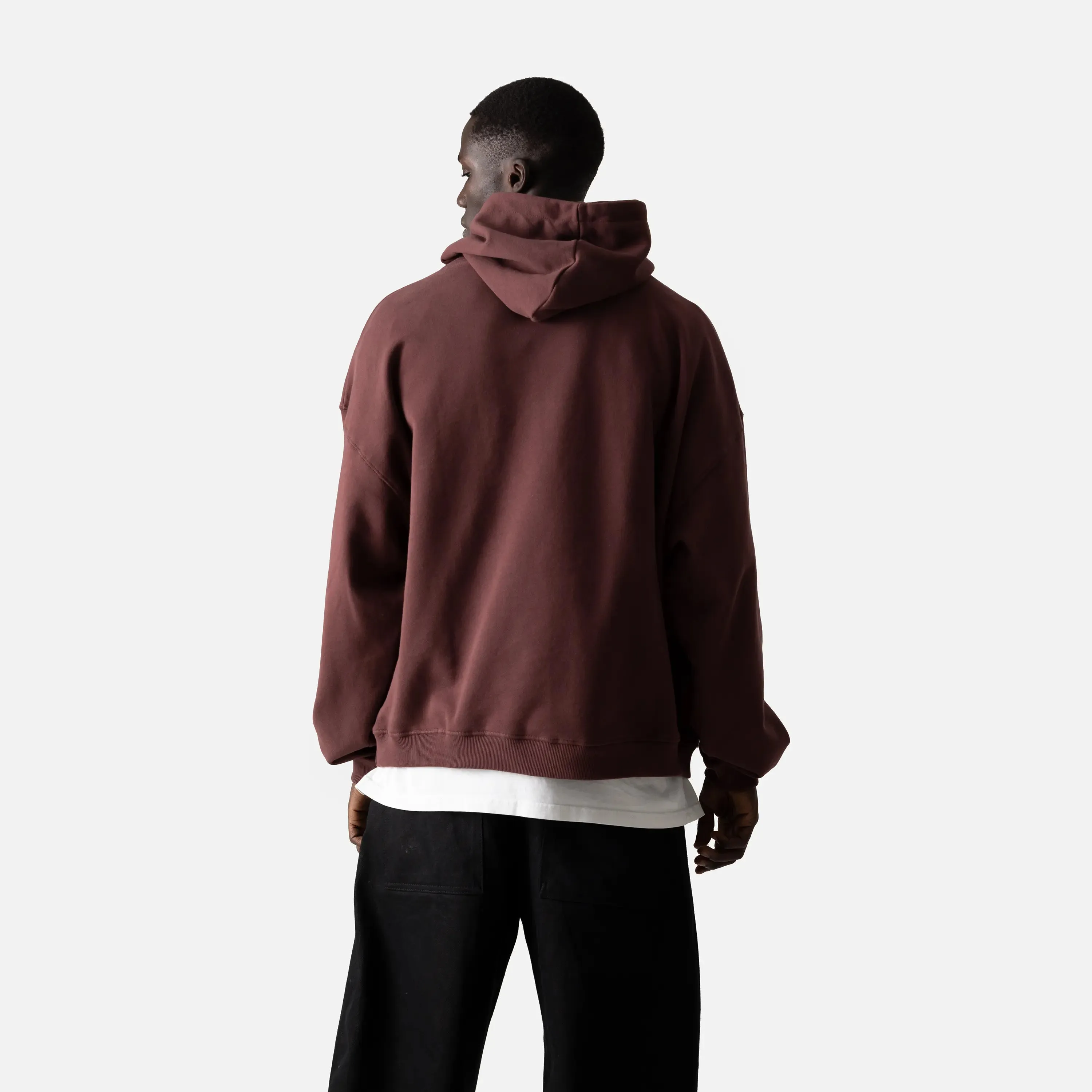 Chester Burgundy Oversized Hoodie