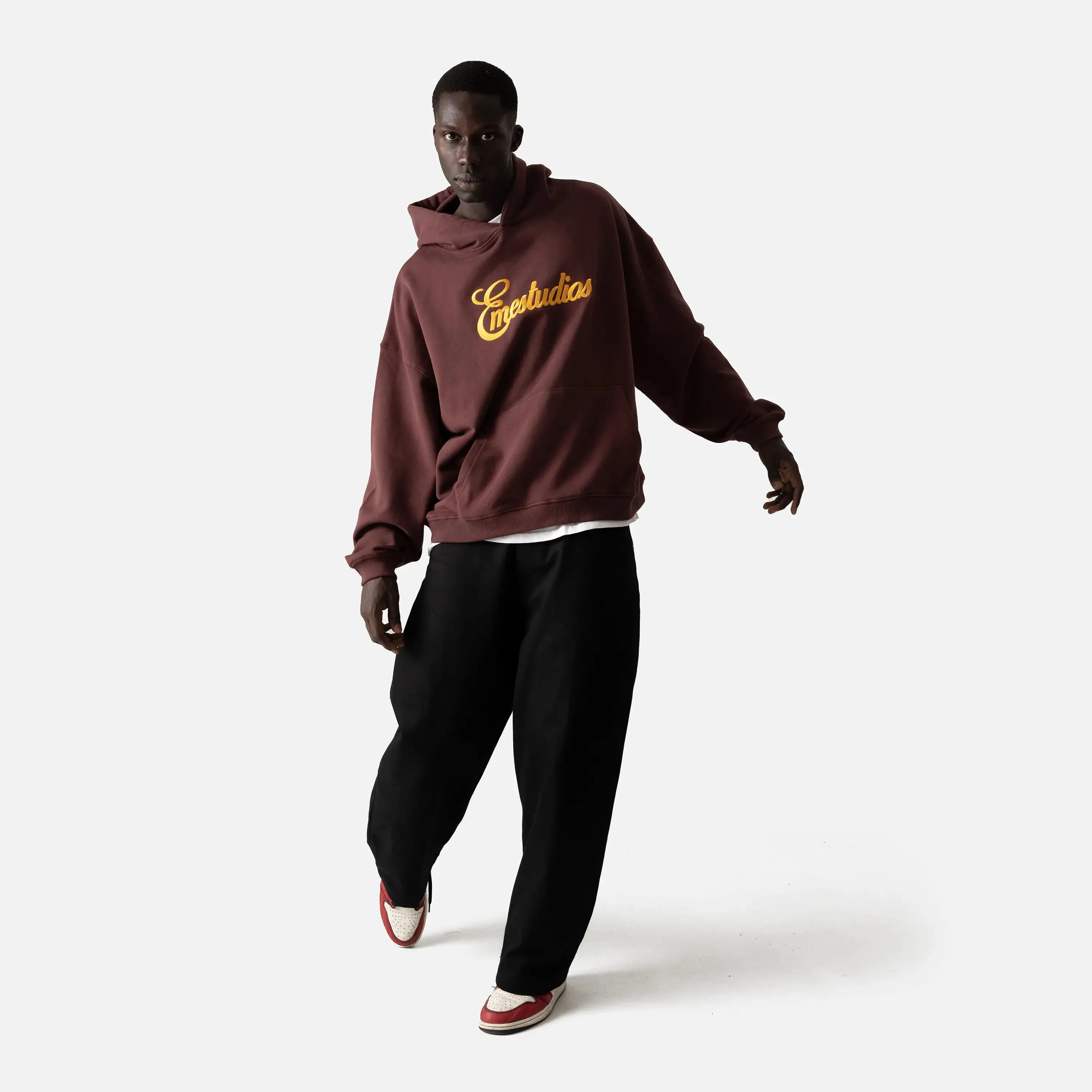 Chester Burgundy Oversized Hoodie