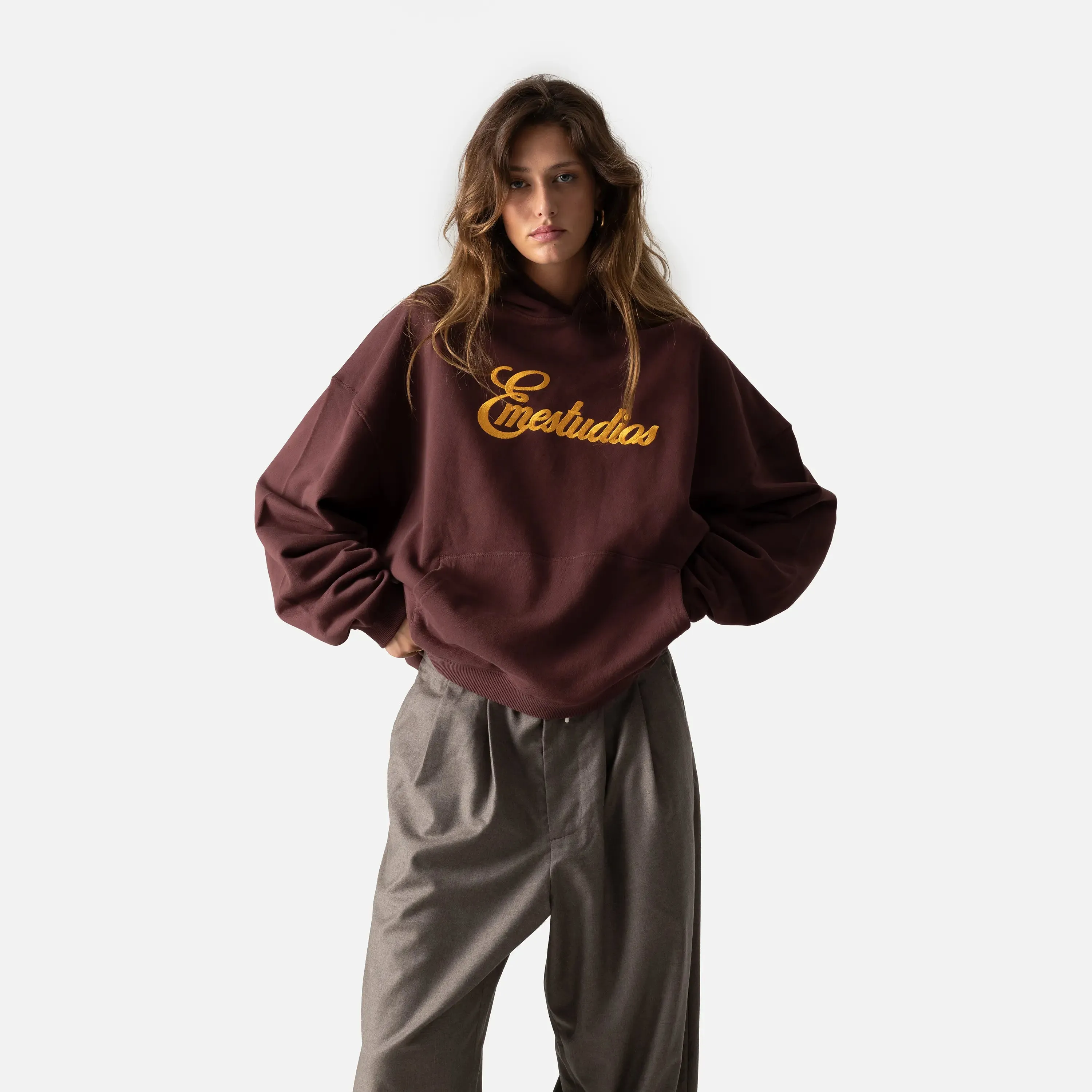 Chester Burgundy Oversized Hoodie