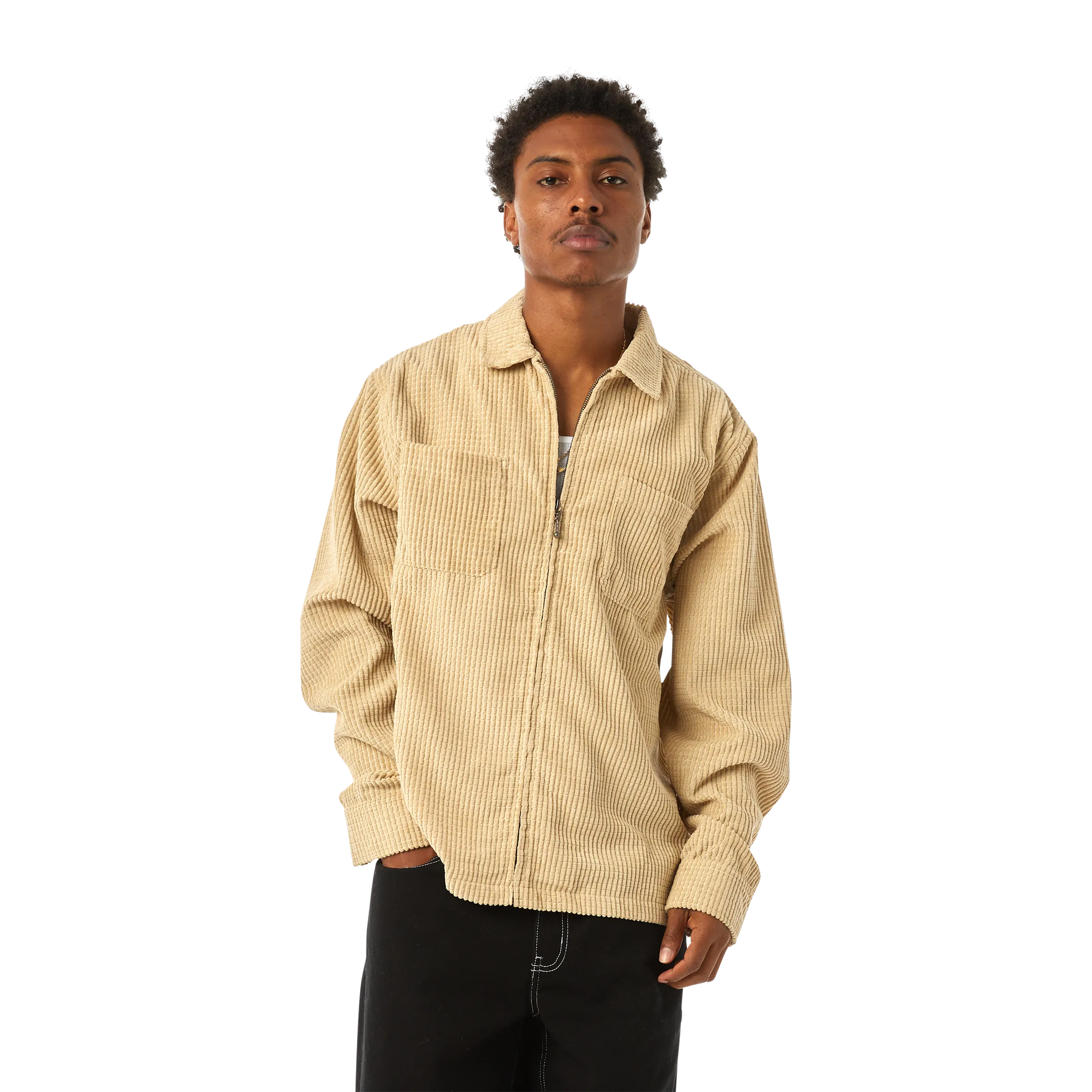 Cornelius Zip Shirt (Oatmeal)