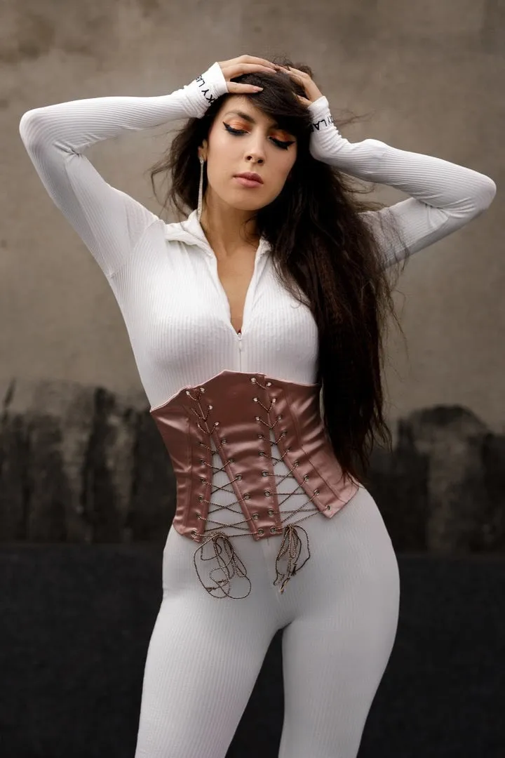 CORSET 'PINK LUXURY' -  Corset roz modelator pentru talie