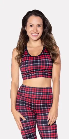 Crimson Plaid - Sports Bra [Final Sale]