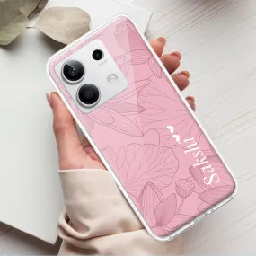 Customized luxury Peach leaves Transparent Silicon Case For Redmi/Xiaomi