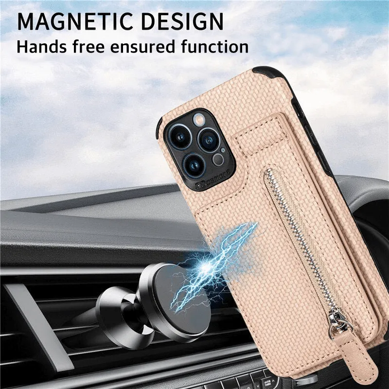 Decus Shockproof Slim Luxury Leather Wallet iPhone Case