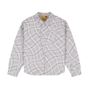 Dime Plaid Fleece Shirt Lilac Gray