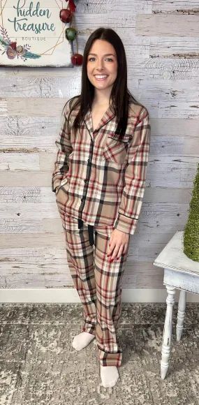 Dreamer Plaid PJ Set