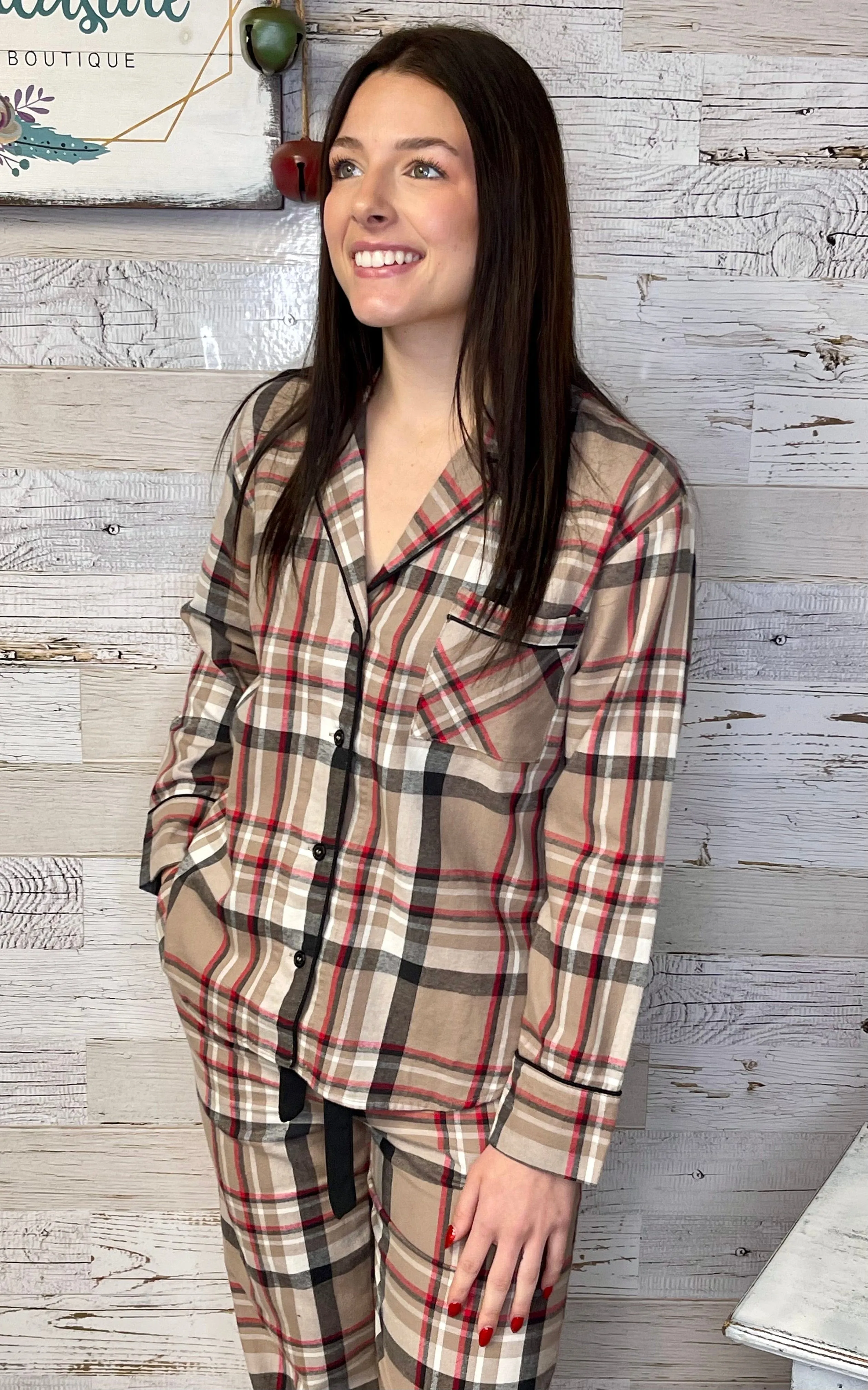 Dreamer Plaid PJ Set