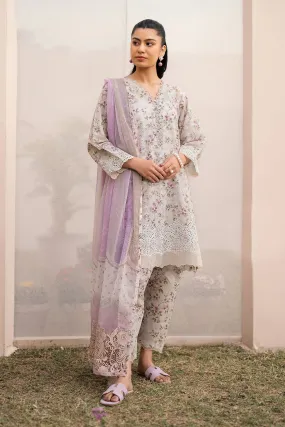 EMBROIDERED PRINTED LAWN UF-610