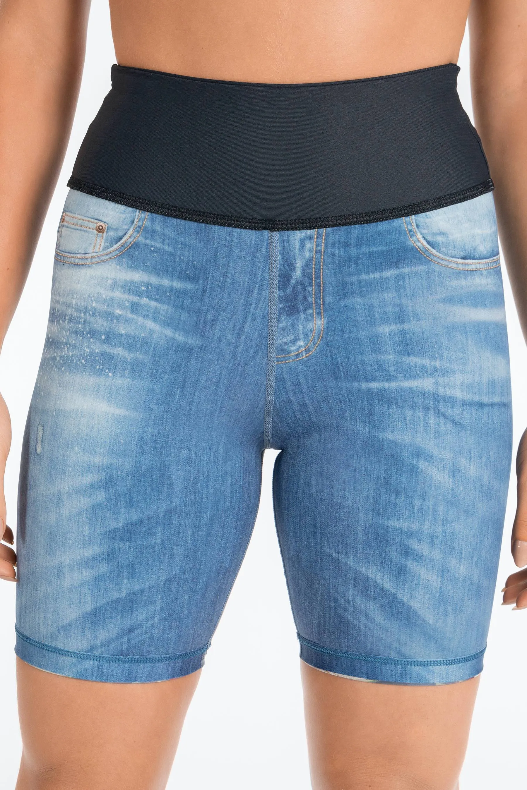 Escape Reversible Denim Bermuda