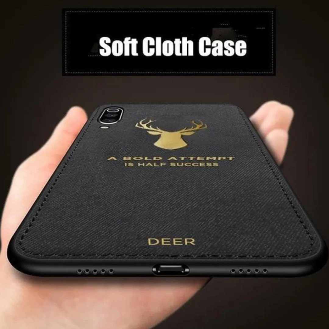 Galaxy A30s Luxury Gold Textured Deer Pattern Soft Case