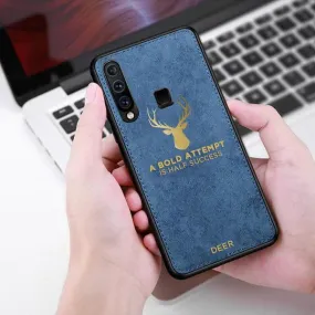 Galaxy M40 Luxury Gold Textured Deer Pattern Soft Case