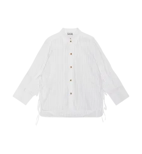 GANNI Tonal Stripe Oversized Shirt