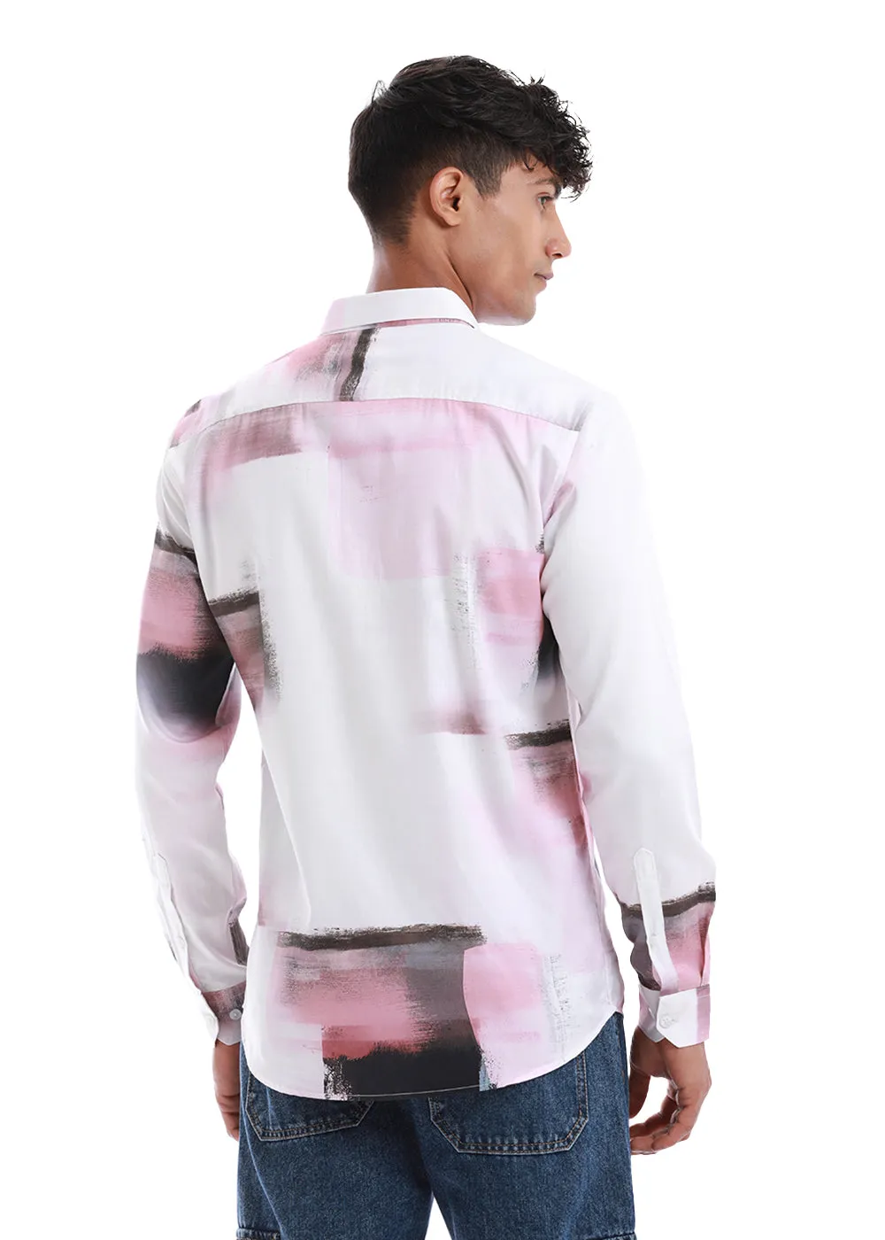 Geo-gradient Printed Shirt