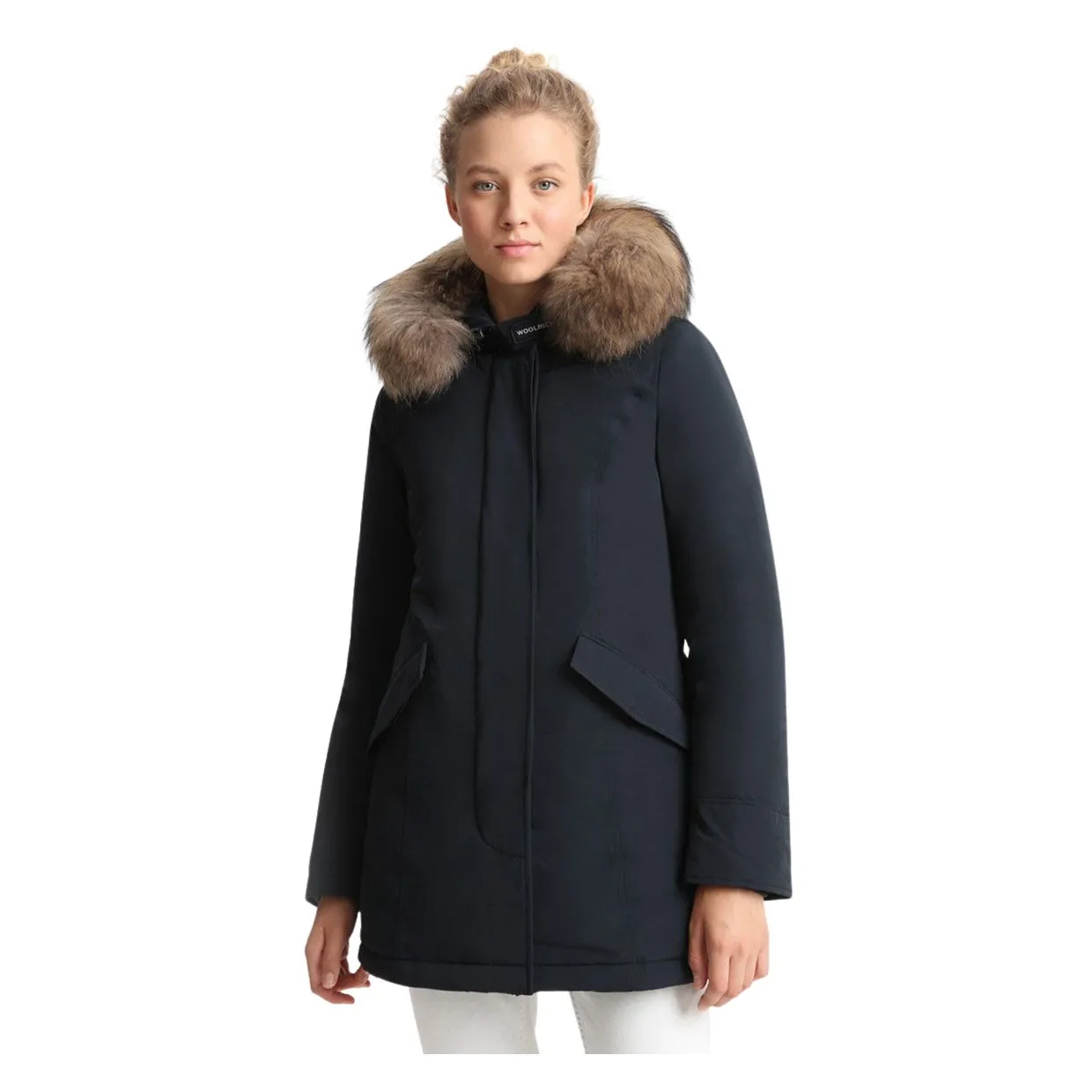 Giubbino Donna Woolrich Luxury Arctic Raccoon Parka Blu