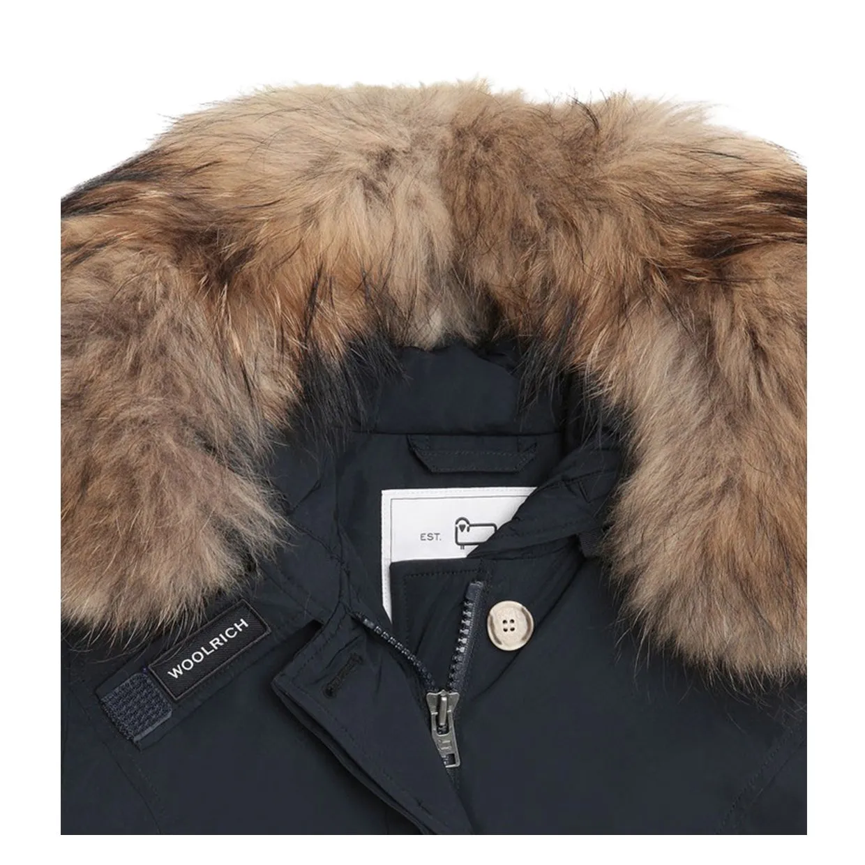 Giubbino Donna Woolrich Luxury Arctic Raccoon Parka Blu