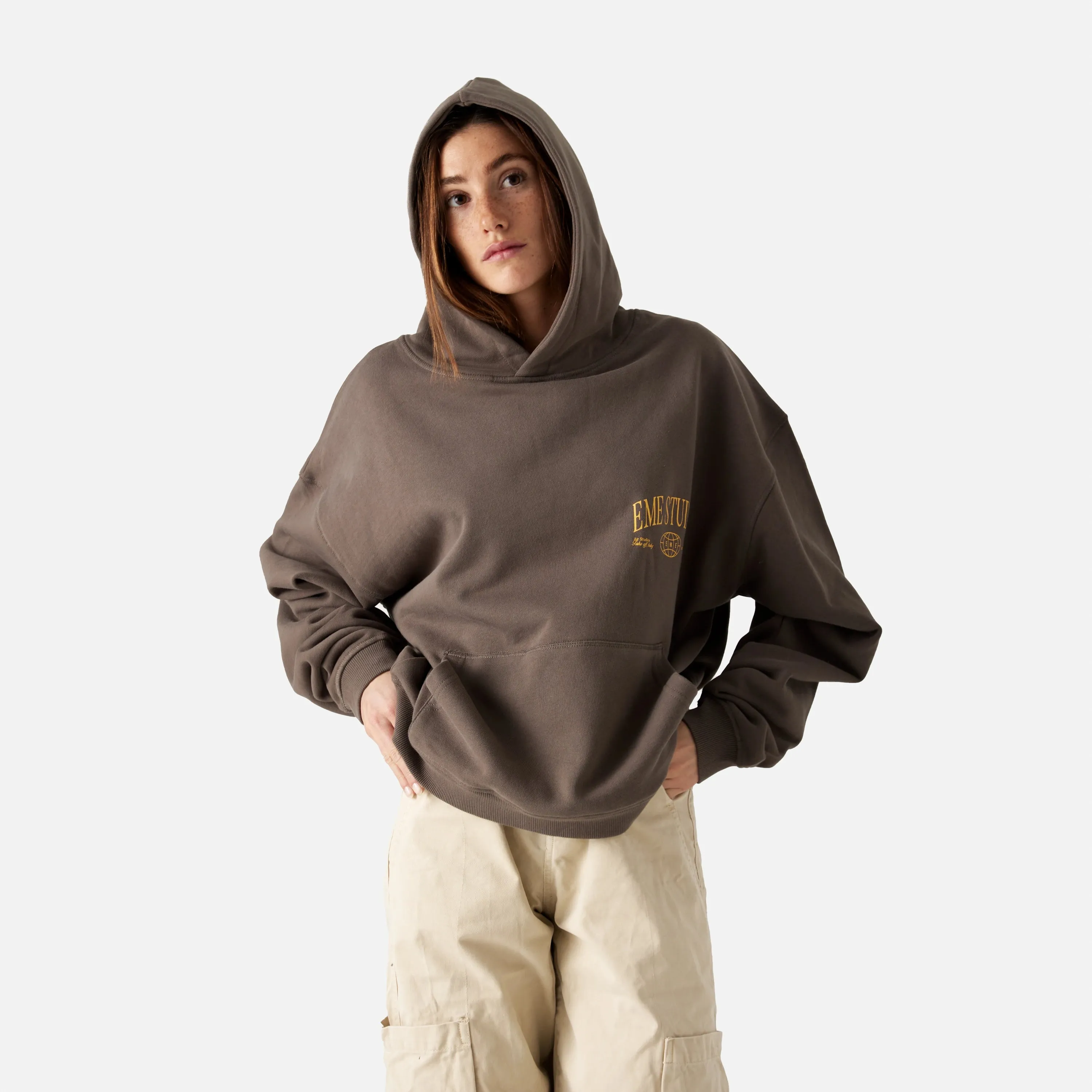 Globe Muddy Brown Oversized Hoodie