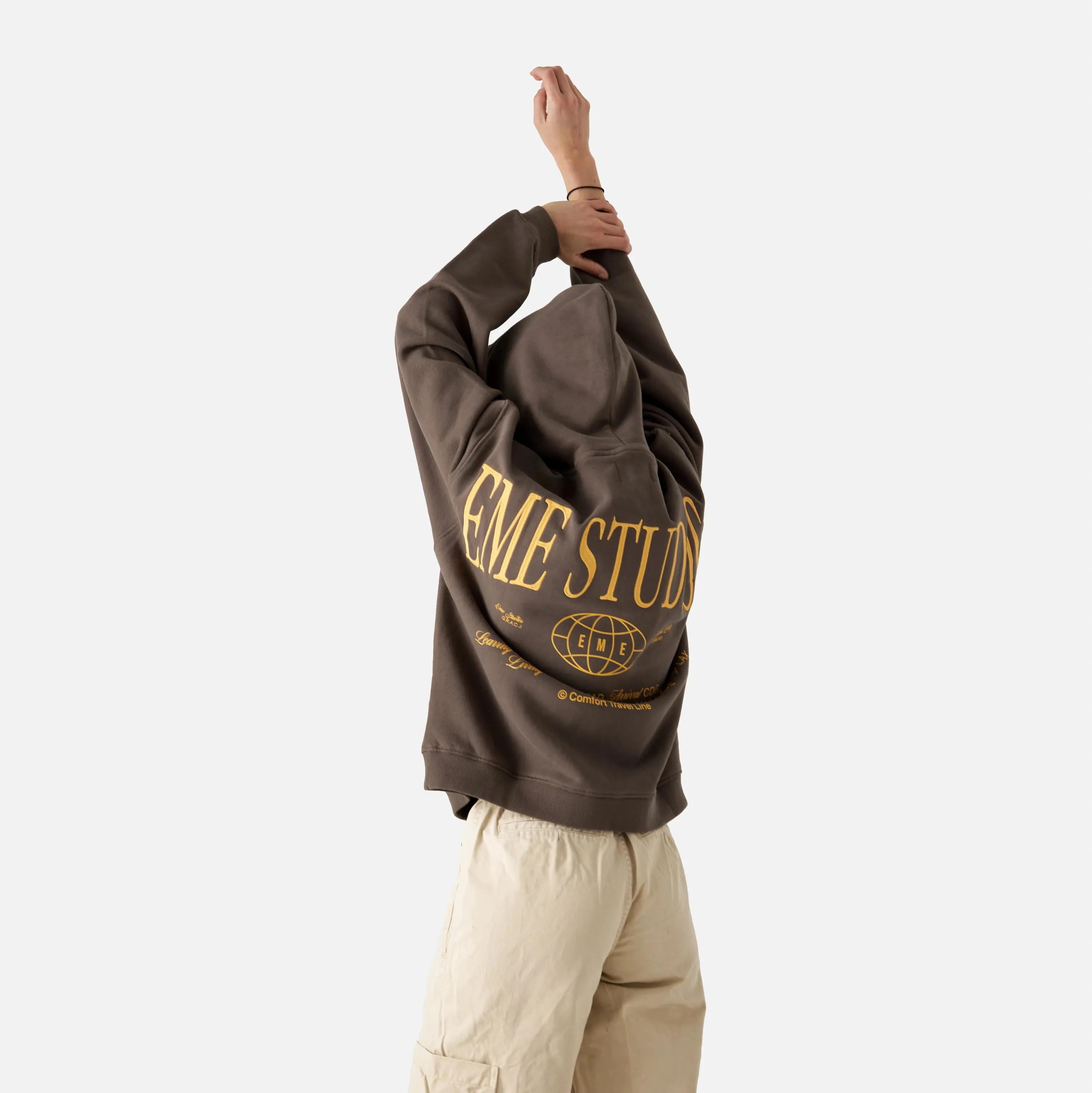 Globe Muddy Brown Oversized Hoodie