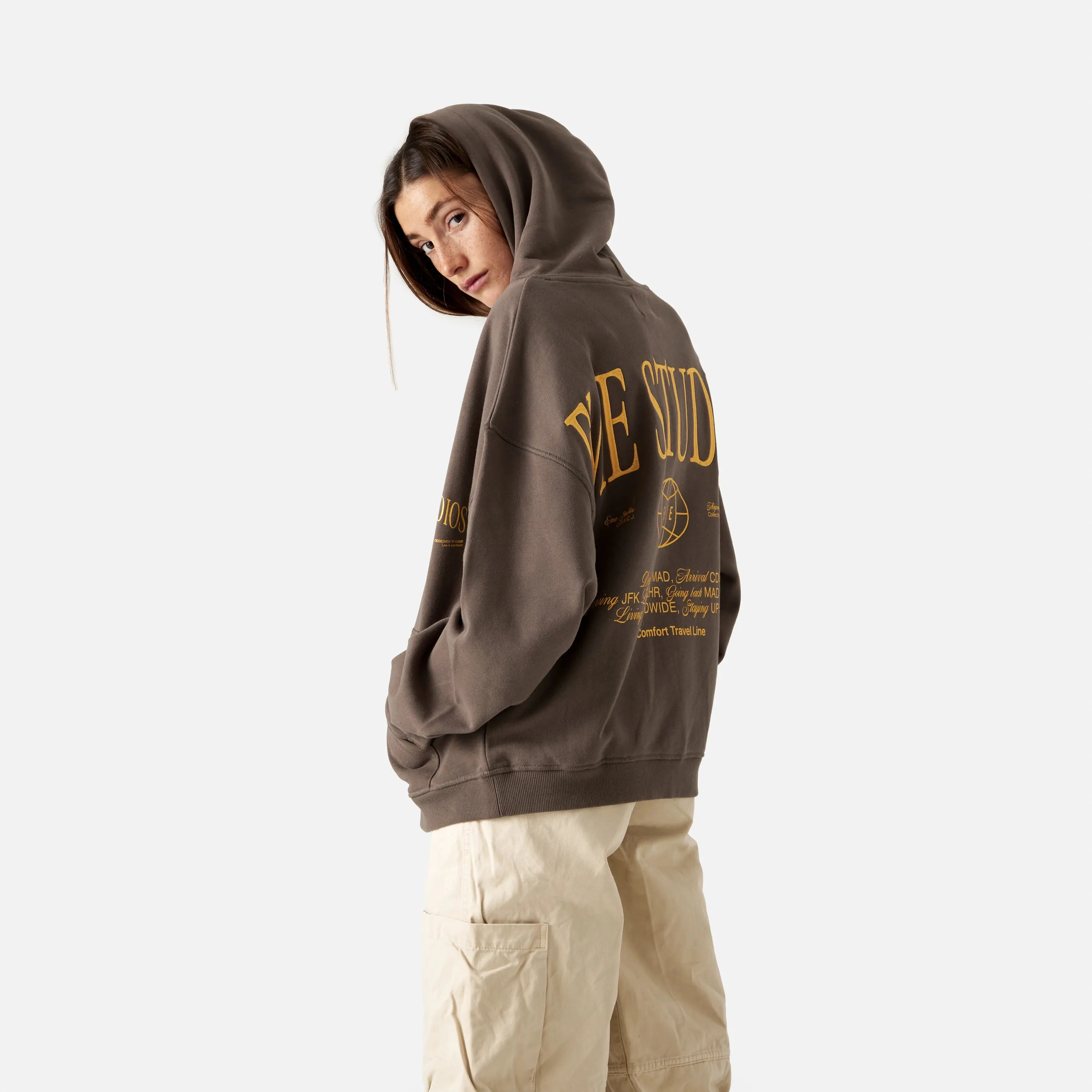 Globe Muddy Brown Oversized Hoodie