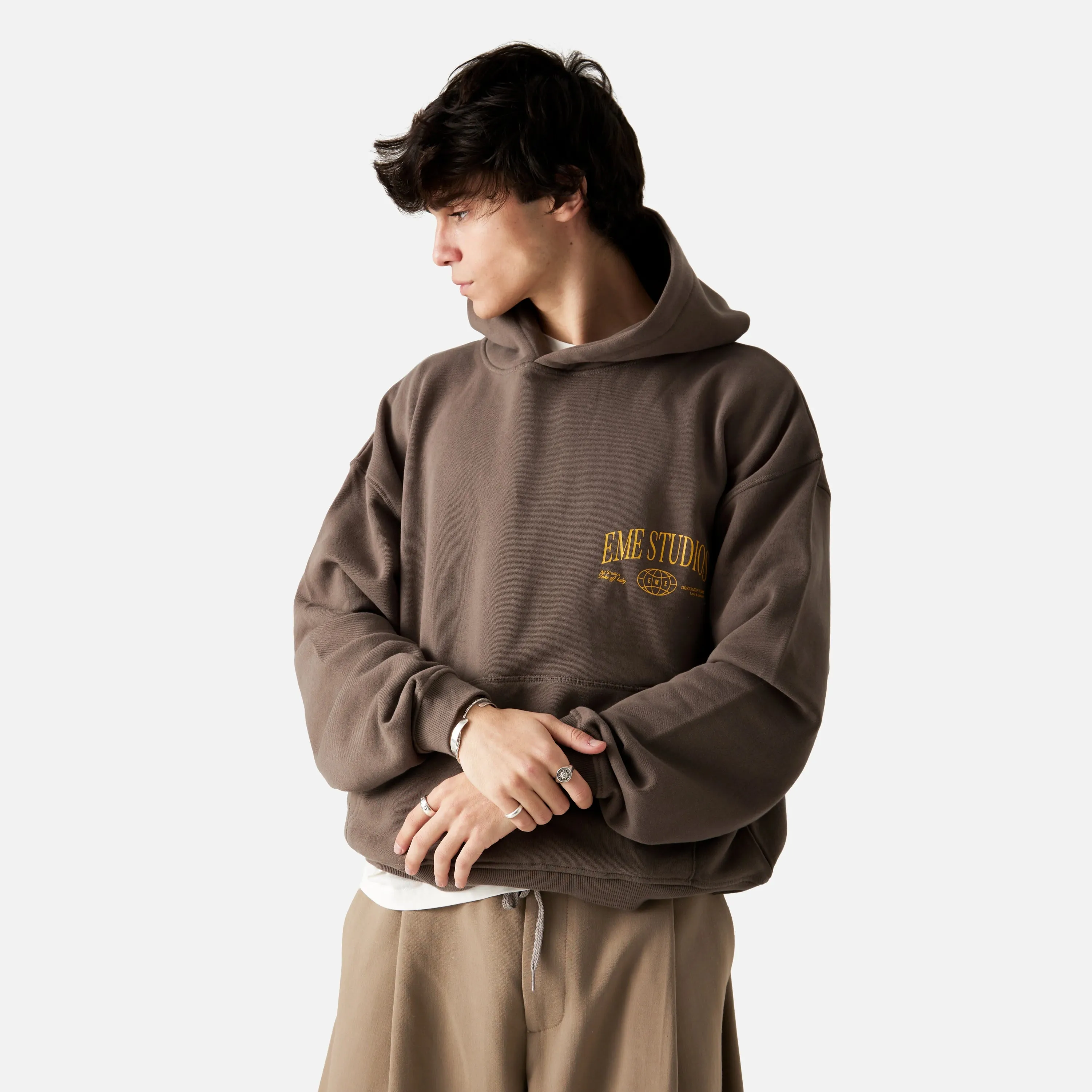 Globe Muddy Brown Oversized Hoodie